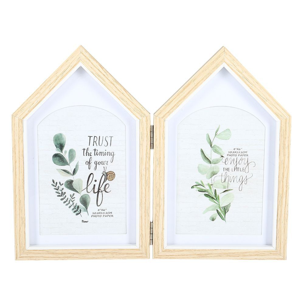 กรอบรูป HOME LIVING STYLE TWIN 4X6 นิ้ว สีเบจ กรอบรูป