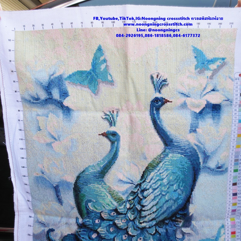 พญานาคราช เจ้าแห่งโลกบาดาล เสริมโชคลาภ และความอุดมสมบูรณ์ ชุดปักครอสติส พิมพ์ลาย งานฝีมือทำที่บ้าน DIY