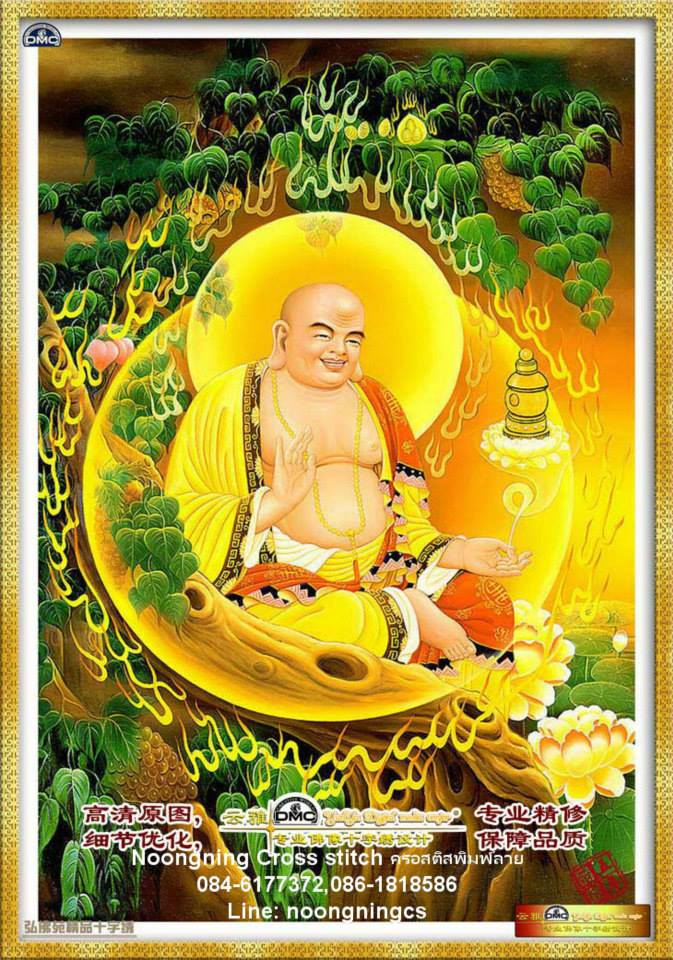 พระสังกัจจายน์ ชุดปักครอสติช พิมพ์ลาย ครอสติสจีน งานฝีมือ DIY