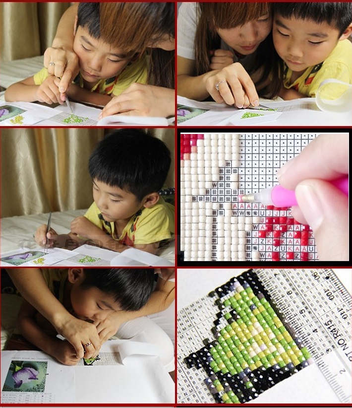 ไก่มงคล ครอสติสคริสตัล Diamond painting โมเสก ภาพติดเพชร งานฝีมือทำที่บ้าน DIY