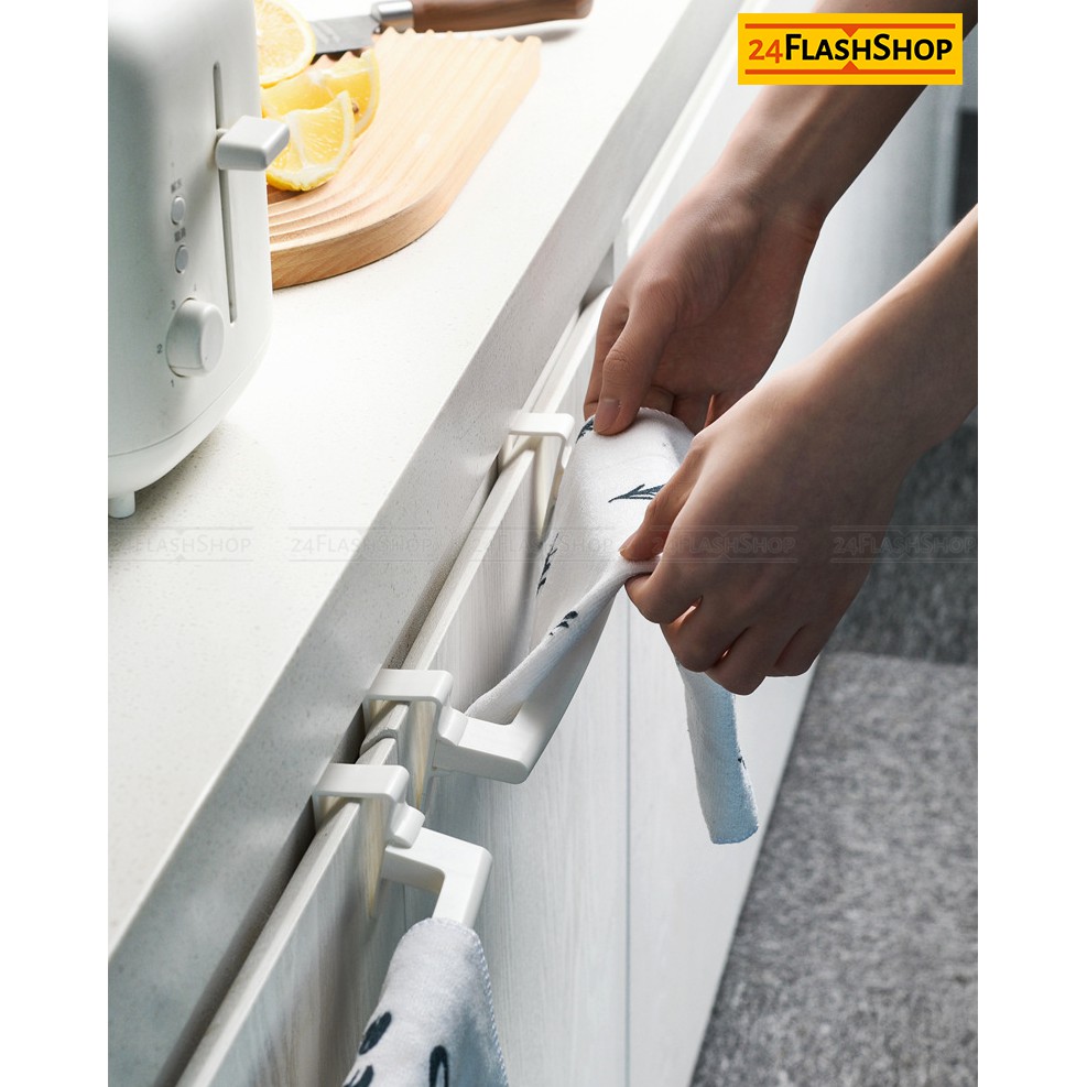 ที่แขวนผ้า ราวแขวนผ้า ในห้องครัว ห้องน้ำ แขวนผ้าเช็ดมือ หนีบแขวนหน้าบาน เค้าเตอร์ในห้องครัว