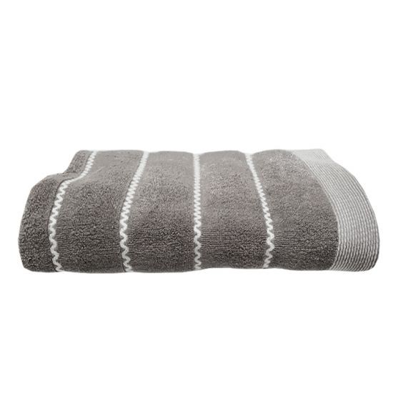 KASSA HOME ผ้าเช็ดตัว รุ่น LC714A-LGY ขนาด 27 x 54 นิ้ว สีเทา Cotton 100% อย่างดีที่คัดสรรมาเป็นพิเศษ