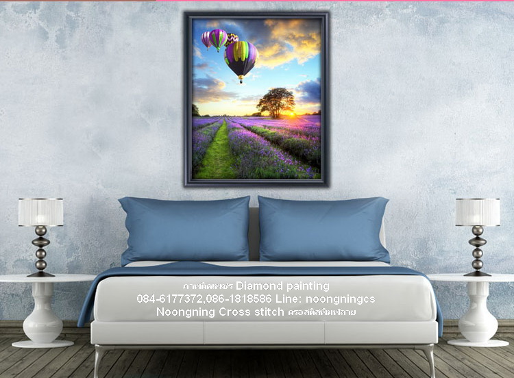 วิวท่าน้ำ ครอสติสคริสตัล Diamond painting โมเสก ภาพติดเพชร งานฝีมือ DIY