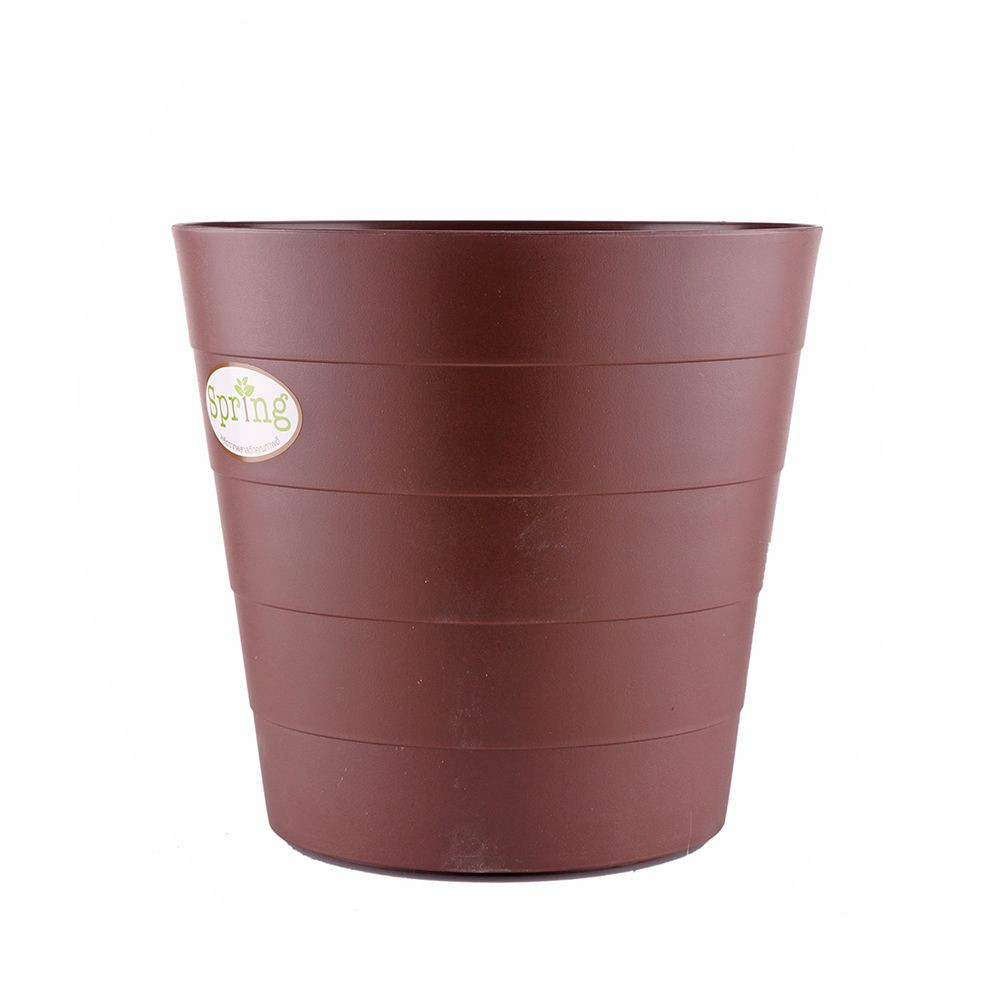 กระถางพลาสติก SPRING SP-02 สีน้ำตาล SPRING SP-02 26X26X25CM M PLASTIC POT