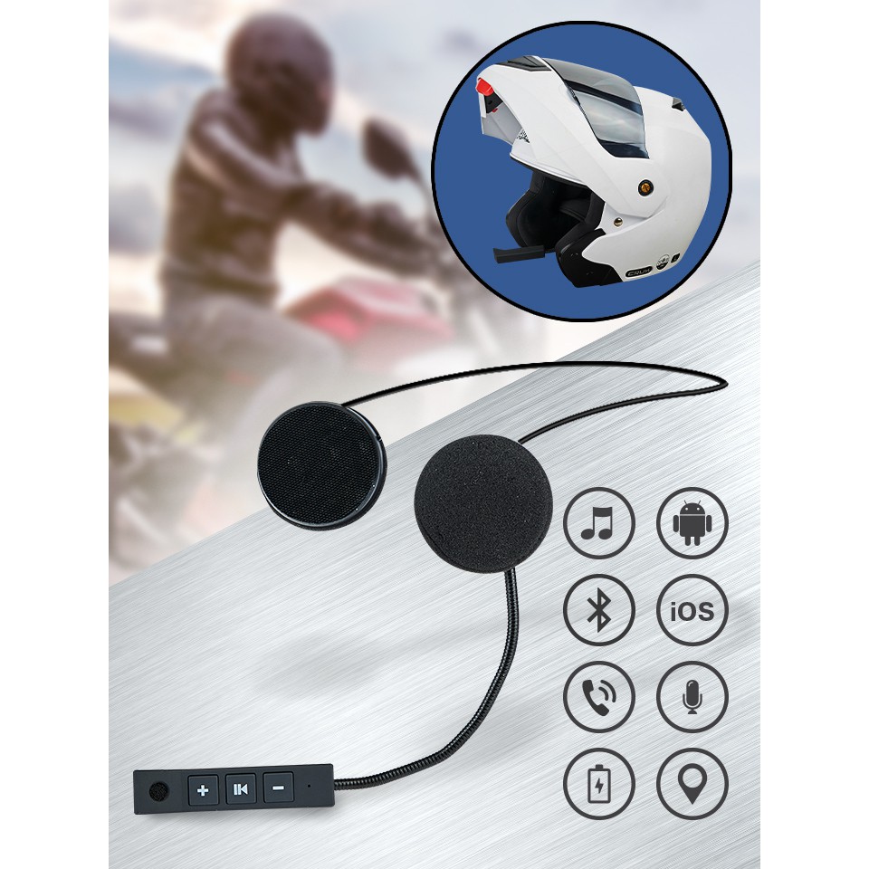 !!สินค้าขายดี!! หูฟัง Bluetooth ติดหมวกกันน็อค Helmet Wireless Headset