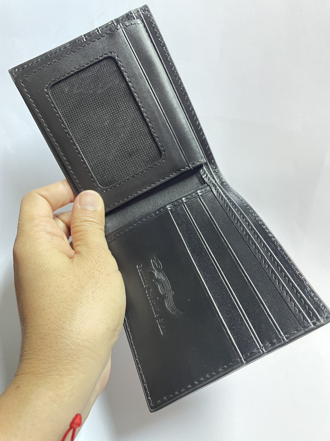 กระเป๋าหนังจระเข้แท้(หนังท้อง) สีดำ