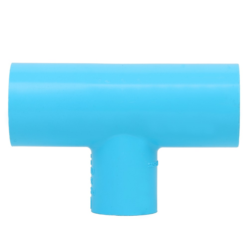 ท่อประปา ข้อต่อ ท่อน้ำ ท่อPVC ข้อต่อสามทางลด-หนา SCG 1"x3/4" สีฟ้า REDUCING FAUCET TEE PVC SOCKET SCG 1"x3/4" LIGHT BLUE