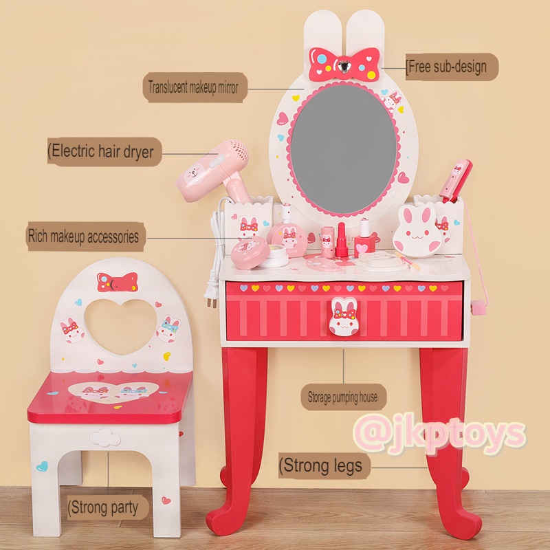 PlayTive Junior Kitchen Wooden Toy ครัวไม้เทาแดง สำเนา