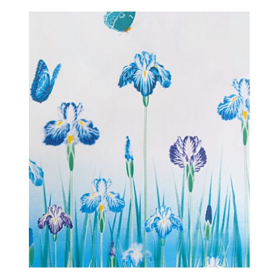 HOME-FIX สติ๊กเกอร์ใสมัวพิมพ์ลาย (ตัดขายเป็นเมตร) รุ่น SK3JB/340 ขนาด 1 เมตร สีฟ้า สำหรับตกแต่งผนัง ผลิตจากวัสดุคุณภาพดี