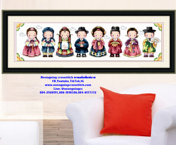 ชุดแต่งงาน ชุดปักครอสติช พิมพ์ลาย ครอสติสจีน งานฝีมือ DIY