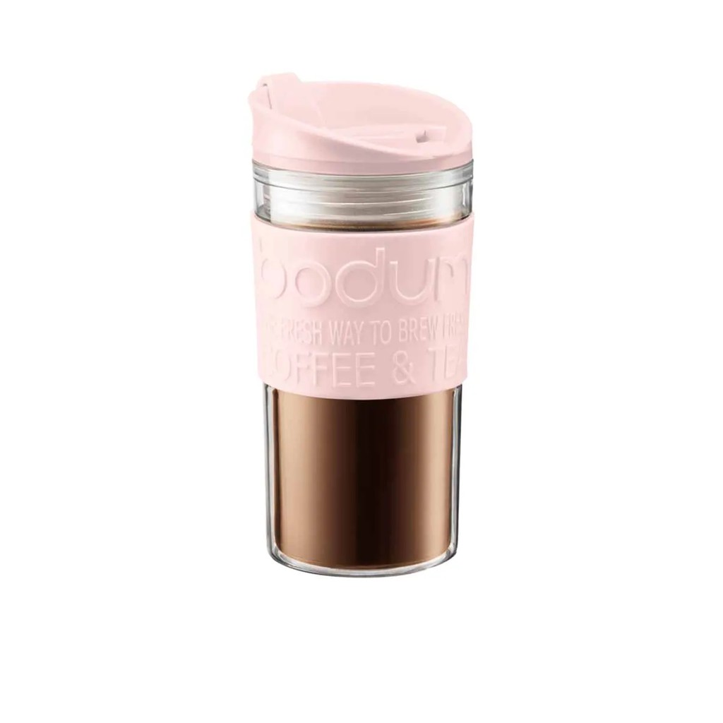 BODUM กระบอกน้ำพลาสติกแบบพกพา ขนาด 12 ออนซ์ สีชมพู