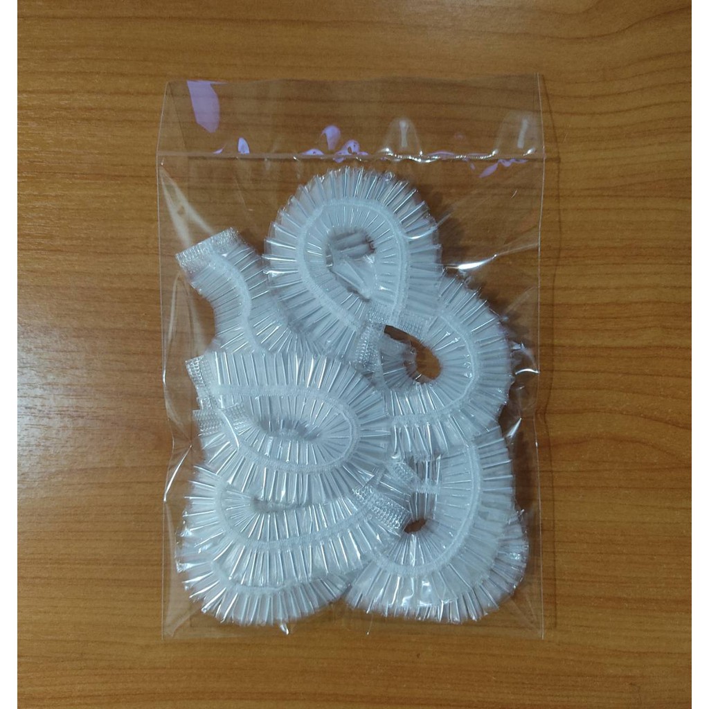 หมวกอาบน้ำ Shower cap หมวกคลุมผมอาบน้ำโรงแรม หมวกคลุมผมพลาสติก หมวกอาบน้ำใช้แล้วทิ้ง 10 ชิ้น / แพ็ค
