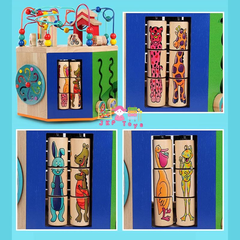 Todds & Kids Toys by JKP Toys กล่องกิจกรรมไม้ 9 ด้าน ของเล่นไม้เสริมพัฒนาการ ของเล่นเด็ก