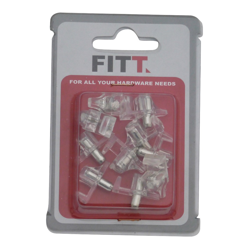 อะไหล่ เฟอร์นิเจอร์ ปุ่มรับชั้นอะคริลิก FITT SS-85 10 ตัว/ชุด SHELF SUPPORT FITT SS-85 10EA/SET