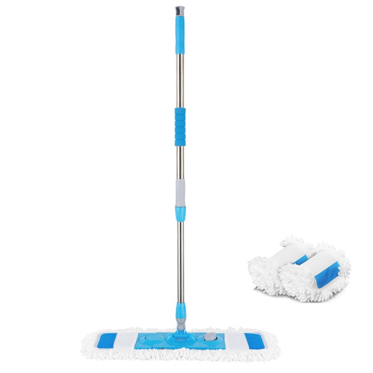 SOKE ไม้ม๊อบ สแตนเลส 25 นิ้ว ขนาดใหญ่ 65cm ไม้ถูพื้น ม๊อบดันฝุ่น ไม้ม๊อบดันฝุ่น พร้อมผ้าม๊อบ 3 ผืน