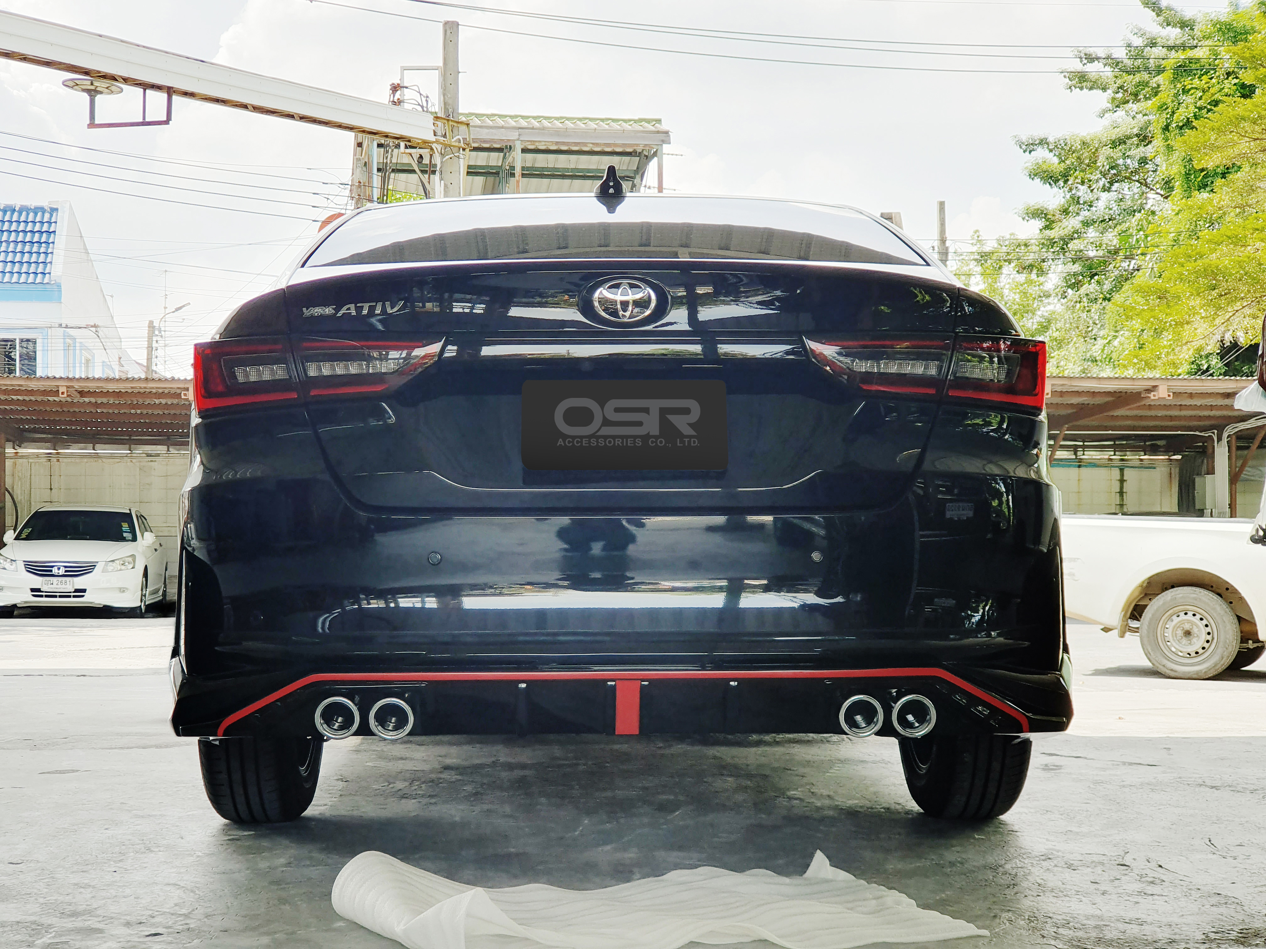 ชุดแต่งรถ-สเกิร์ต-สปอยเลอร์ Toyota New Yaris Ativ 2022 2023 2024