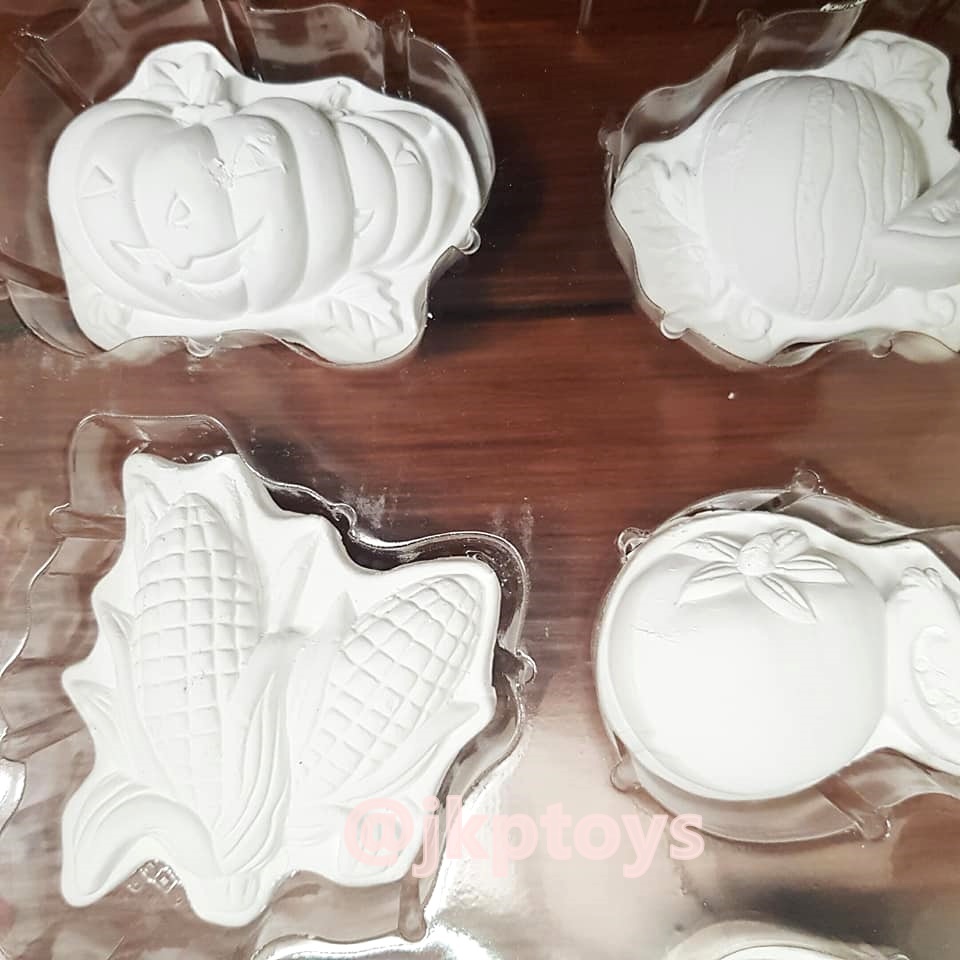 🏠 ระบายสีปูนปั้นลายผัก ผลไม้ 12 ชิ้น🖍