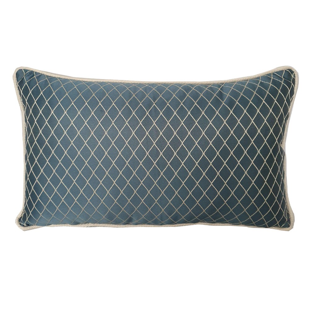 หมอนอิง HOME LIVING STYLE BURSA 12X20 นิ้ว สีฟ้า หมอนหนุนและหมอนข้าง