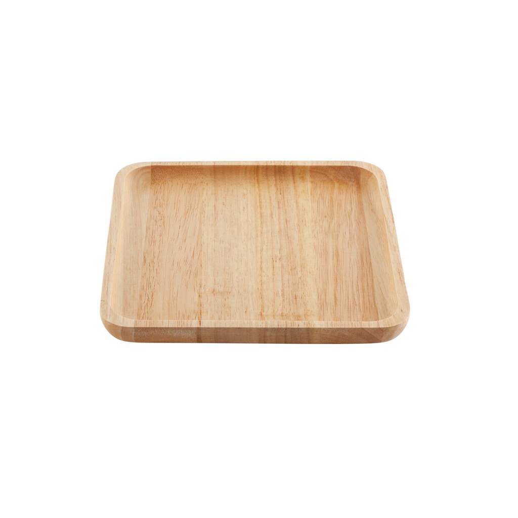 The Wood's Tale จานไม้ ถาดไม้ ทรงสี่เหลี่ยมจตุรัส SQUARE PLATE จากไม้แท้ธรรมชาติ มีสีอ่อนและสีเข้ม มี 2 ไซส์