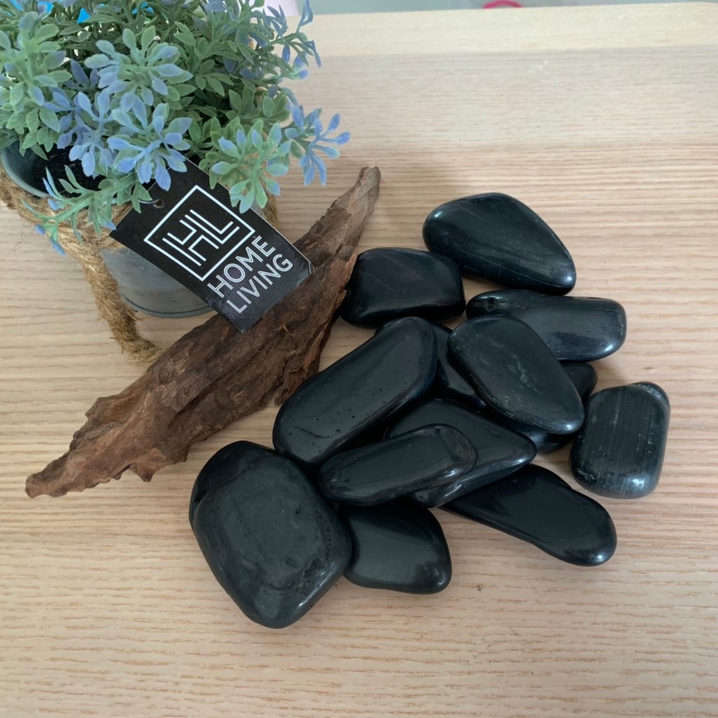 หินบาหลี หินดำขัด 1 kg. ราคาถูกที่สุด ‼️ มีของพร้อม หินตกแต่งสวน หินตกแต่งตู้ปลา ปูทางเดิน ตกแต่งกระถางตกไม้