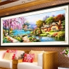 บ้านริมธารครอสติสคริสตัล Diamond painting โมเสก ภาพติดเพชร งานฝีมือ DIY