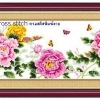 ดอกไม้+ผีเสื้อ ชุดปักครอสติช พิมพ์ลาย ครอสติสจีน งานฝีมือ DIY