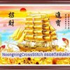 เรือสำเภา ต้นไม้ น้ำเต้าทอง เรียกทรัพย์ ครอสติสคริสตัล Diamond painting โมเสก ภาพติดเพชร งานฝีมือทำที่บ้าน DIY