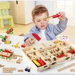 ของเล่นไม้เสริมพัฒนาการ กล่องไม้เครื่องมือช่าง