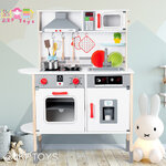 มีบริการประกอบให้ จัดส่งในกรุงเทพ + 500 ฿ PlayTive Junior Kitchen Wooden Toy ครัวไม้เทาแดง สูง110 ซม.ชุดครัวไม้ของเล่น ชุดครัวเด็ก