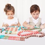 ของเล่นไม้เสริมพัฒนาการ กระดาน + บล็อคไม้ฝึกคิดคำนวณเลข + เรียนรู้ภาษาจีน