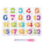 หมุดไม้เสริมความรู้เเละจับคู่รูปภาพ 1-20