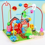 2 in 1 ขดลวดกิจกรรม รางเลื่อน ลายรถ สัตว์ สถานที่