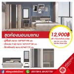 ชุดห้องนอนเมแกน เตียง 5 ฟุต สีโซลิคโอ็ค