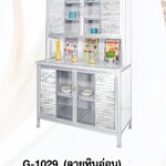 ตู้ครัวปูกระเบื้อง ชนาด 1 เมตร ลายหินอ่อน ไลเกอร์