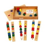 ชุดลูกปัดสอนเรียงลำดับ สี รูปทรง ฝึกความจำ