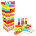 บล็อกไม้ตึกถล่มลายสัตว์พร้อมคำศัพท์ 54 ชิ้น