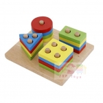 สวมหลักรูปทรงเรขาคณิตฯ 16 ชิ้น ขนาดกลาง