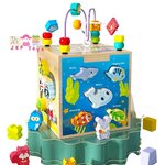 ของเล่นเสริมพัฒนาการ ของเล่นไม้ บล็อคหยอดไม้ลายสัตว์สอนรูปทรง