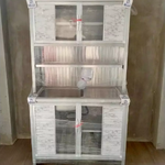 ตู้ครัวอ่างล้างจาน 107 ซม. อะลูมิเนียมบานเกร็ด PVC-พร้อมชั้นคว่ำจานและก็อกน้ำ