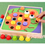 ของเล่นไม้เสริมพัฒนาการ กระดานไม้ปักหมุดจัมโบ้ เรียนรู้ สีสัน