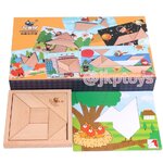 ชุดต่อTangram 14 ภาพในกล่องเก็บอย่างดี