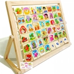 เเผ่นไม้ขาตั้ง สอน ก-ฮ พร้อมภาพประกอบ