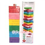 บล็อกไม้ตึกถล่มฝึกสมาธิ เสริมจินตนาการ 54 ชิ้น