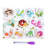 หมุดไม้เสริมความรู้เเละจับคู่รูปภาพ ลายเเมลง