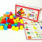 บล็อคไม้ลูกบาศก์ 100 ชิ้น สอบสาธิต มีโจทย์มาในชุด