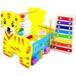 3 in 1 ของเล่นไม้ เสริมพัฒนาการเสือน้อยระนาด รางเลื่อน รางลูกคิด