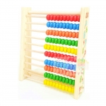 ของเล่นไม้เสริมพัฒนาการ ลูกคิด 10 แถว สอนนับเลข ขนาดเล็ก ใช้ตัั้งโต๊ะเล่นได้