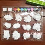 🏠 ระบายสีปูนปั้นลายผัก ผลไม้ 12 ชิ้น🖍