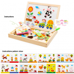 ของเล่นเสริมพัฒนาการ ของเล่น ของเล่นไม้ชุดกระดานเเม่เหล็กเเละกระดานดำชุด Happy Farm