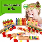 Wooden Teaching Toy / บล๊อกรูปทรงเรขาคณิต แบบเซ็ต 8 อย่าง